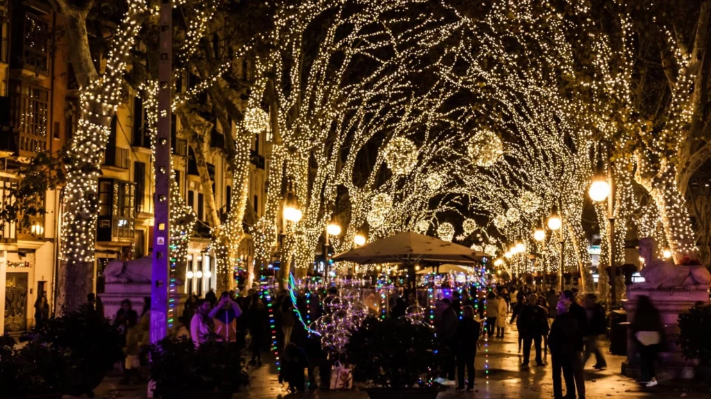 Christmas market in La Rambla, Palma de Mallorca